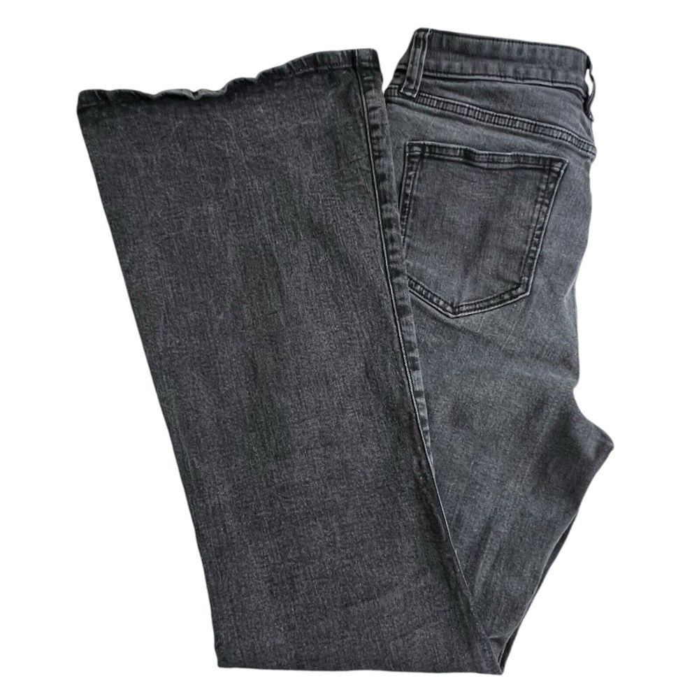 Elizabeth And James Womens 10 Faded Black High Rise Flare Leg‎ Jeans